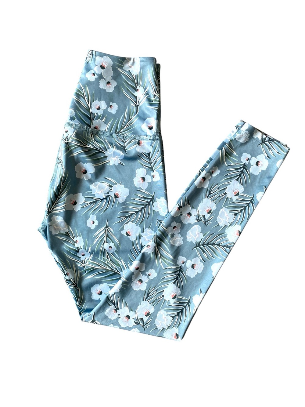 Beyond Yoga High Waisted Midi Leggings Womens Small Sky Blossom Floral Print Lux